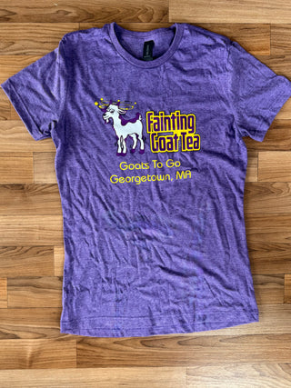 Purple Softstyle Womens T-Shirt – Fainting Goat Tea Logo
