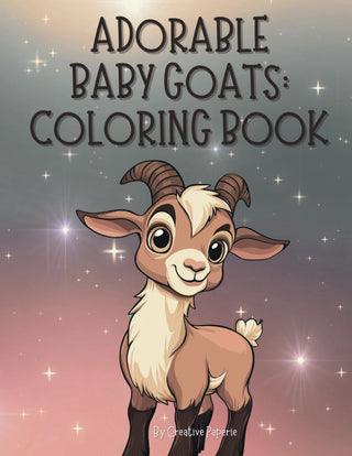 Coloring Book: Adorable Baby Goats